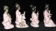 Chinese Rare Porcelain Statue 4 Music Belle Height 12cm Width 8.  8cm Men, Women & Children photo 3