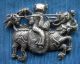 Exceptional & Large 19th Century Chinese Silver ' Boy On Kylin ' Brooch. Other photo 2