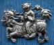 Exceptional & Large 19th Century Chinese Silver ' Boy On Kylin ' Brooch. Other photo 3