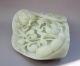 Fine Chinese Hetian Jade Carved Lotus Root Mandarin Duck Statue Other photo 10