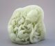 Fine Chinese Hetian Jade Carved Lotus Root Mandarin Duck Statue Other photo 4