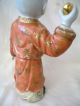 Wonderful Pair Antique Chinese Famille Playing Boy Figures Vases photo 7