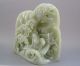 Fine Chinese Hetian Jade Carved Pine Trees Old Man Statue Other photo 3