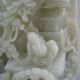 Fine Chinese Hetian Jade Carved Pine Trees Old Man Statue Other photo 6