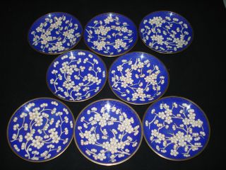 A Set Of 8 Antique Chinese Cloisonné Dishes photo