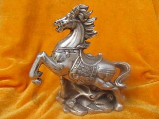 Chinese Copper Old Vivid Running Horse Statue Lifelike Fancy Unique Style 2 photo