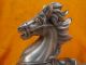 Chinese Copper Old Vivid Running Horse Statue Lifelike Fancy Unique Style 2 Horses photo 2