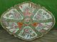 Large Chinese Export Famille Rose Madellion Footed Fruit Bowl Platter Nr Plates photo 3