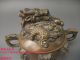 Js673 Rare,  Chinese Bronze Engraving ‘ Dragon ’ Incense Burners Incense Burners photo 2