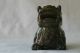 Charming Antique / Vintage Prosperity Foo Dog Made Of Green / Red Serpentine Foo Dogs photo 3