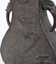 Japanese Bronze Vase Three - Clawed Dragon Relief,  Meiji Period Vases photo 2