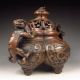 Chinese Bronze Pot & Lid W Dragon & Ming Dynasty Xuan De Mark Nr Pots photo 5