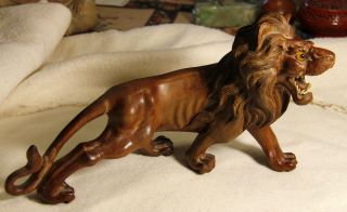 Wood Carving Lion photo