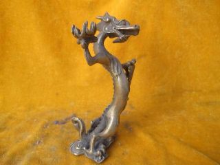 Dragon Sculpture Copper Chinese Old Ancient photo