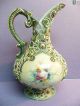 Fine Early 1900’s Unmarked Moriage Ewer With Hand Painted Floral Sprays Vases photo 1