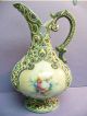Fine Early 1900’s Unmarked Moriage Ewer With Hand Painted Floral Sprays Vases photo 2