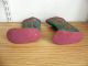 Fantastic Pair Of Chinese Silk Or Similar Fabric Childs Shoes / Booties - 20th C Textiles photo 3