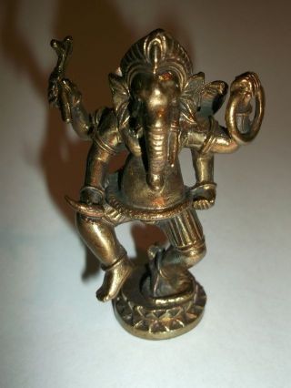 Bronze God Hindu Ganesha Dance photo