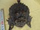 Chinese Bronze Old Vivid Beast Armour Mask Amulet Unique Style Masks photo 1