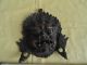 Chinese Bronze Old Vivid Beast Armour Mask Amulet Unique Style Masks photo 2