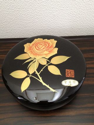 152 ~gold Lacquer Work Sweets Container~ Japanese Tea Ceremony Item photo