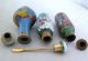 3 Chinese Cloisonne Snuff Bottles W/ Famille Rose,  Dragons & Flower Designs Snuff Bottles photo 4