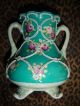 Nippon Double Handled Footed Vase - Moriage Hand Painted - Lovely Nr Vases photo 2