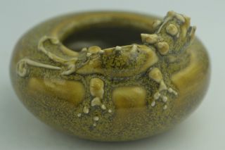 - China Collectibles Old Handwork Porcelain Lizard Writing - Brush Washer photo