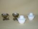Asian Design Silverplate Cups With Lotus Leaf Bases Glasses & Cups photo 2