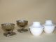 Asian Design Silverplate Cups With Lotus Leaf Bases Glasses & Cups photo 4