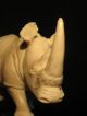 Ox Bone 象牙 Figure Carving Of A Rhino 70 Gram 8.  8 Cm X 4.  3 Cm Excellent Elephants photo 4