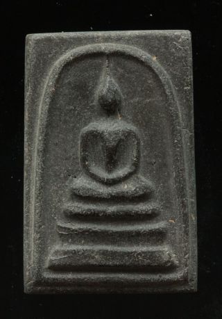 Thai Amulet Buddha Pendent Black Phra Somdej Back Garuda Code Kru Wang Na Rare. photo