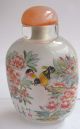 169 Peking Glass Hand Inside Painting Birds On Flowers Snuff Bottle&gift Box Snuff Bottles photo 2