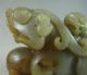 Fine Old Chinese Hetian Jade Carved Double Lions And Ball Carving 450g Other photo 4