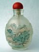 Antique Chinese Snuff Bottle,  Inside Painted Carved Glass Snuff Bottles photo 1