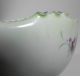 Antique Japanese Bowl Applied Slip Paste Heavy Moriage Green Pink Floral Beads Bowls photo 11