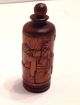 Vintage Hand Carved Wooden Snuff Bottle Snuff Bottles photo 3