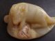 Js562 Rare,  Chinese Old Jade Handmade Engraving Mouse Deciduous Pendant Other photo 2