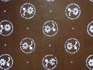 S181 Japanese Katagami Unframed Kimono Stencil circle Dot Cherysanthemum Kiku Nr photo