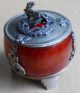 Ca 1890 Chinese Zodiac Incense Censer~red Jade & Silver,  Marriage Gift Fr Harmony Incense Burners photo 7