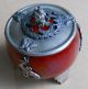 Ca 1890 Chinese Zodiac Incense Censer~red Jade & Silver,  Marriage Gift Fr Harmony Incense Burners photo 8