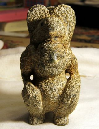 Ancient Jade Man With Eagle On Head photo