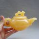 100% Chinese M Topaz Jade Carved Bamboo Teapot + Four Cups Nr Other photo 9