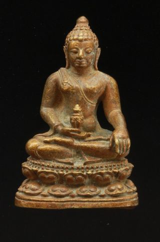 Real Thai Amulet Buddha Pendent Phra Kring Pai Lee Phi Nart Par Sortthipol Rare. photo
