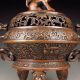 Chinese Bronze Incense Burner & Lid W Pixiu Dragon Nr Incense Burners photo 8