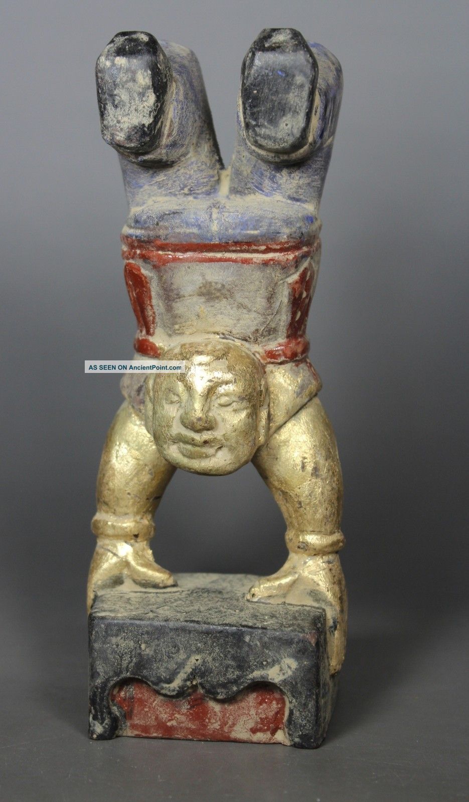 Fine Chinese Old Wood Wonderful Handwork Carving Acrobatics Statue Other photo