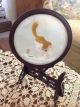 Vintage Suzhou Silk Embroidered Cat In Bubble Glass With Rosewood Frame Robes & Textiles photo 1
