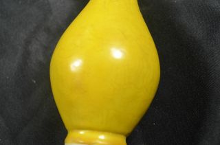Chinese Antiques Yellow Porcelain Little Vase photo