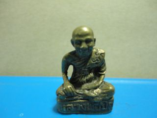 Lp Yid Buddha Statue Good Luck Safe Charm Thai Amulet photo