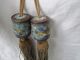 Antique Japanese/chinese Cloisonne Champleve Enamel Tassle Scroll Weights Paintings & Scrolls photo 4